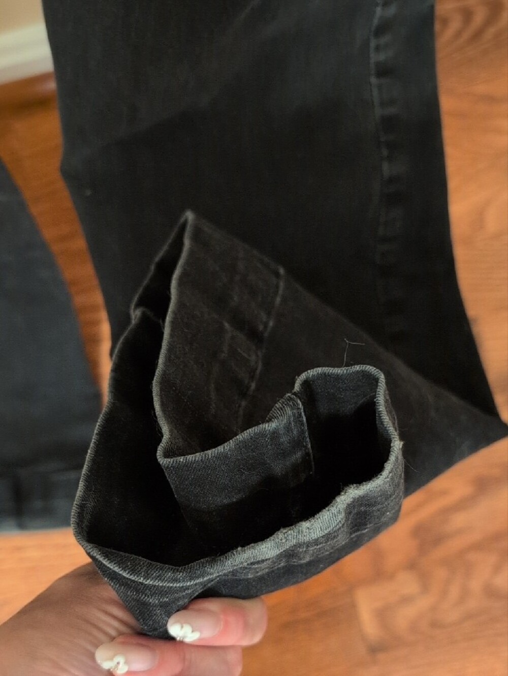 Button-Front Washed Black Country Denim Jumpsuit - Picture 8 of 8